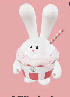3D bunny ice cream character