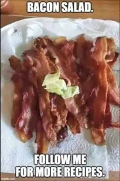 Bacon Salad with Lettuce