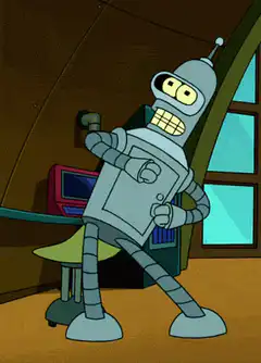 Bender dancing and celebrating