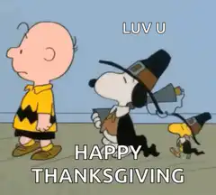 Snoopy and Woodstock Thanksgiving Charlie Brown