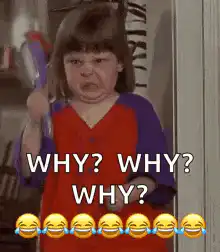 Crying child yelling why