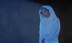 Ghostly figure in white sheet