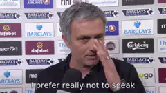 Jose Mourinho I prefer really not to speak