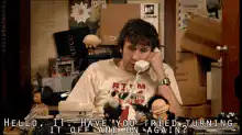 Sheldon Cooper trying to turn off the phone