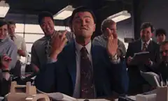 Jordan Belfort double finger gun