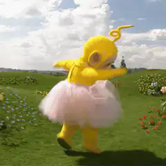 Laa-Laa dancing in a tutu