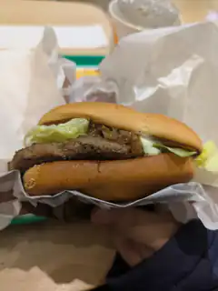 hand holding a chicken sandwich