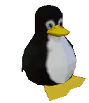 3D penguin spinning around