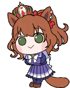 Chibi cat girl with crown