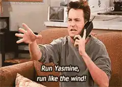 Chandler tells Yasmine to run