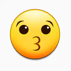 Winking kissing face emoji with heart
