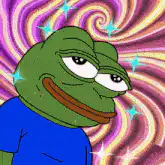 Pepe the Frog psychedelic background