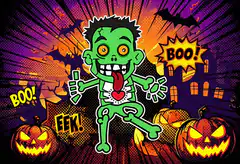 Green Zombie Dancing Halloween