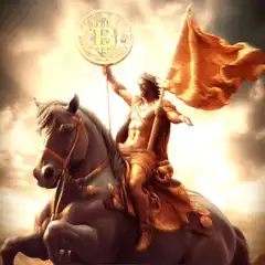 Bitcoin horseman statue explosion