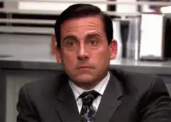 Michael Scott excited face