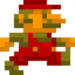 pixel art character jumping