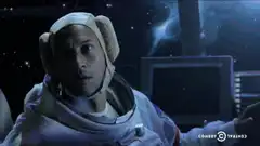 Astronaut floating away in space
