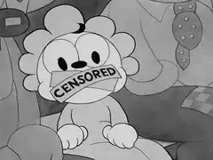 Censored dog cartoon