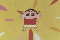 Crayon Shin-chan flips upside down