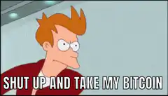 Fry Shut Up And Take My Bitcoin