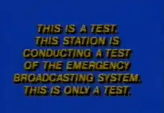 Emergency Broadcast System Test Screen