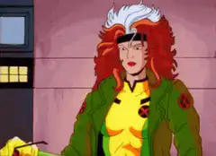 Rogue puts on sunglasses