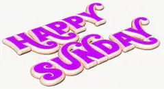 Happy Sunday text animation