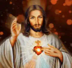 Jesus Sacred Heart glowing