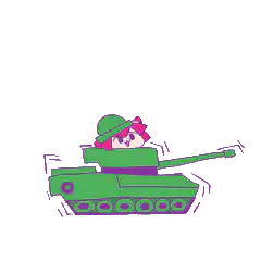 anime girl in tank gets blown up