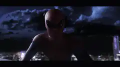 Spider-Man in rain at night