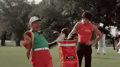 Caddyshack caddy throws club in bag