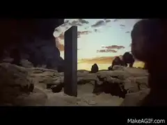 Monolith and apes in 2001: A Space Odyssey