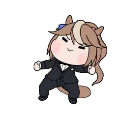 chibi horse girl dancing