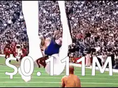 Jerry Rice kicks cheerleader