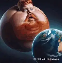 Giant Face Eats Earth and Explodes
