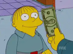 Ralph Wiggler gets money