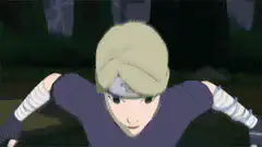 Temari transforms into a blue wolf