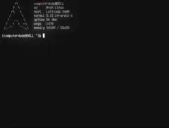 Arch Linux terminal with rising gradient
