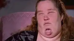 Woman making funny faces