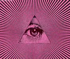 Pink All-Seeing Eye Triangle