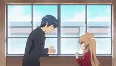 Taiga punches Ryuuji