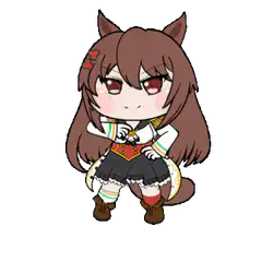 Chibi horse girl standing