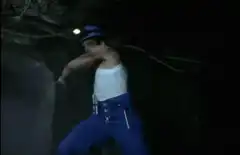 Miner swinging pickaxe