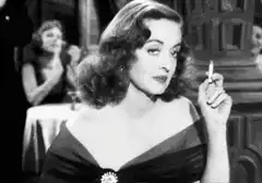 Bette Davis smoking cigarette