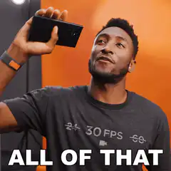 Man holding phone all of that