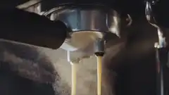 espresso pouring from portafilter