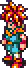 pixel art character with spiky hair
