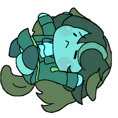 sleeping chibi character