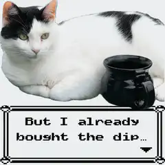Cat with black mug and text