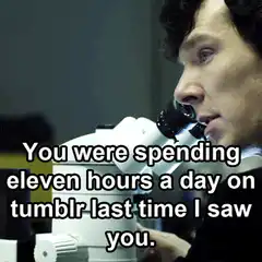 Sherlock and Molly correcting hours on Tumblr
